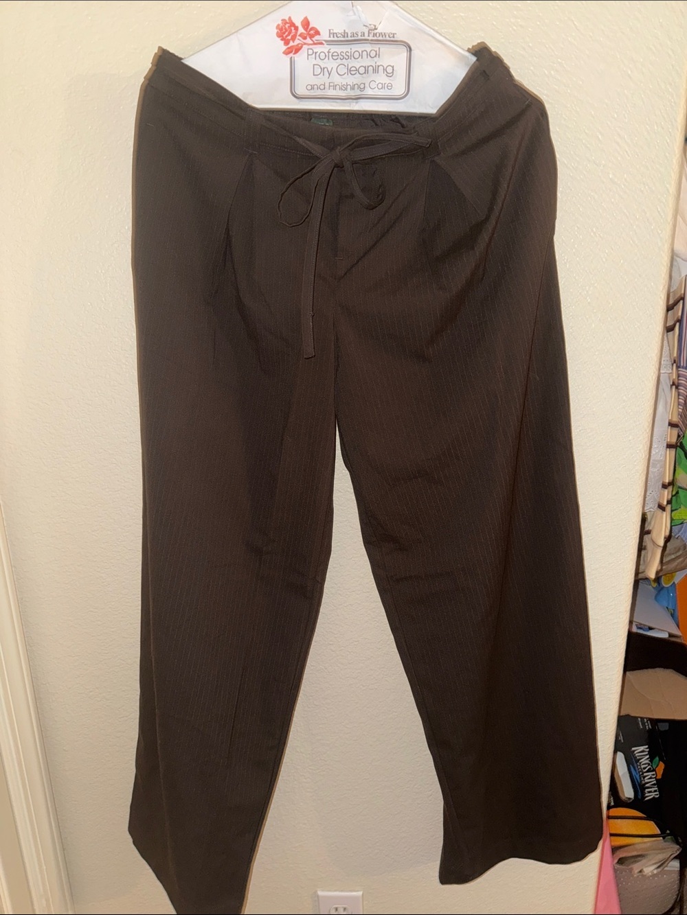 wild fable Wide Leg Drawstring Pants in Dark Brown